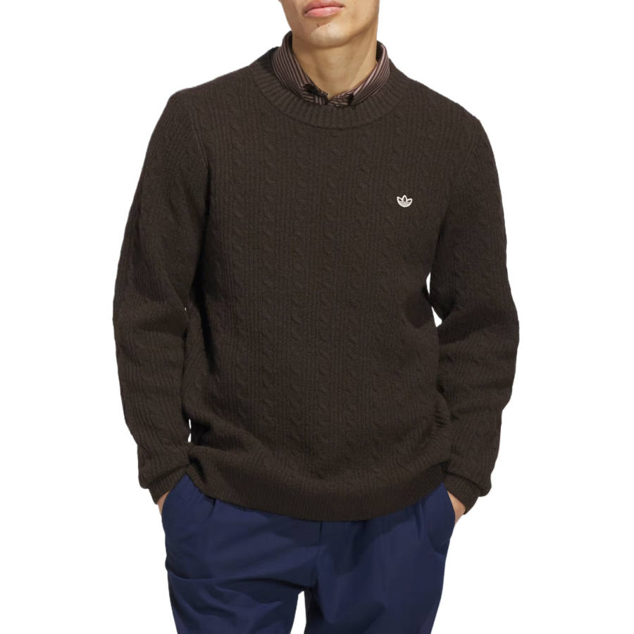 Adidas Originals Sweaters Men's Dark Brown Crew Neck Moderate