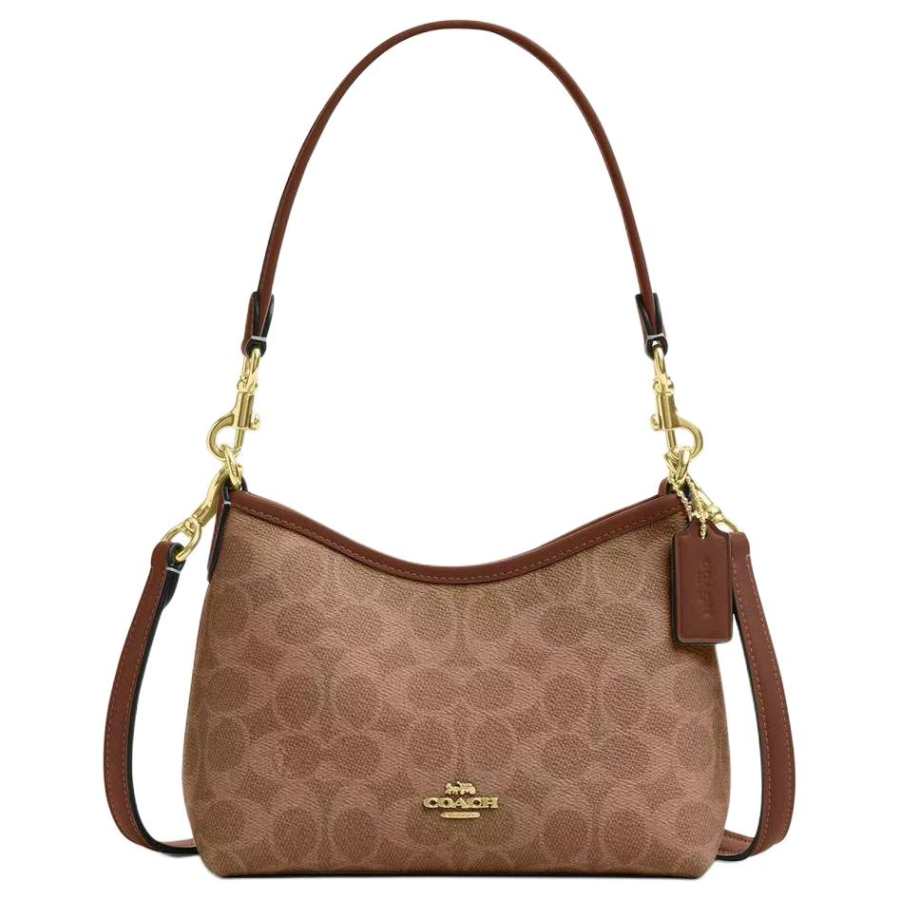 COACH Laurel Artificial Leather Shoulder Bag Small Women's Brown