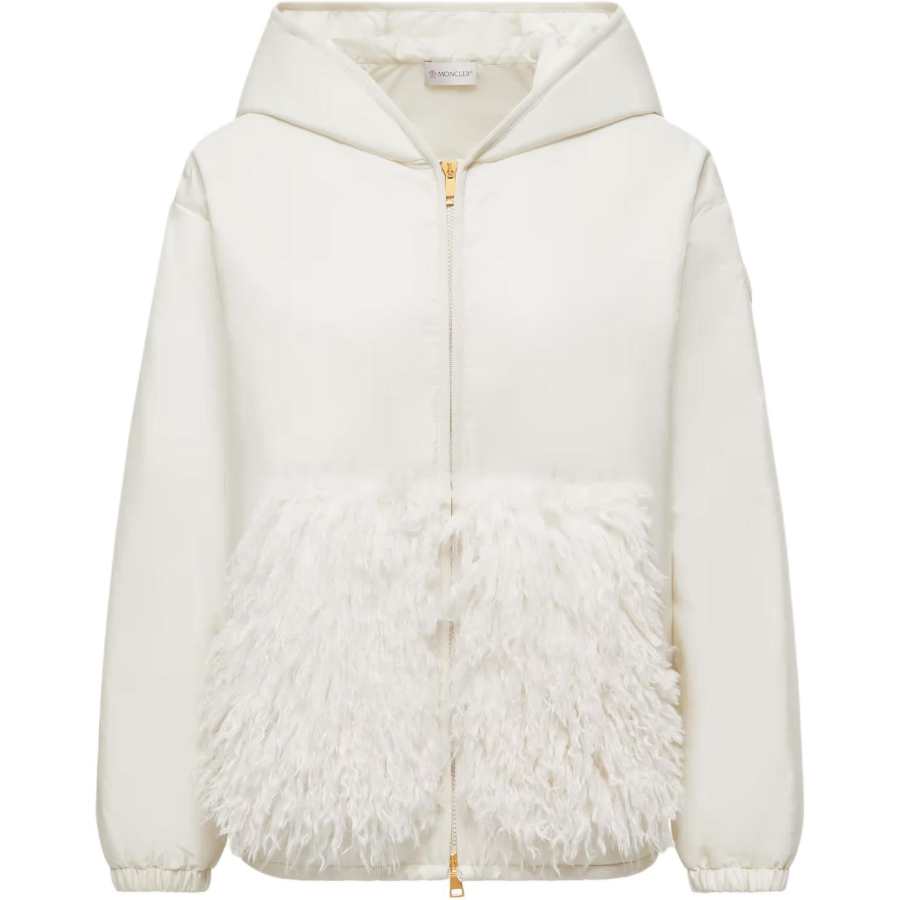 Moncler Teddy-Trimmed Padded Zip-Up Hoodie