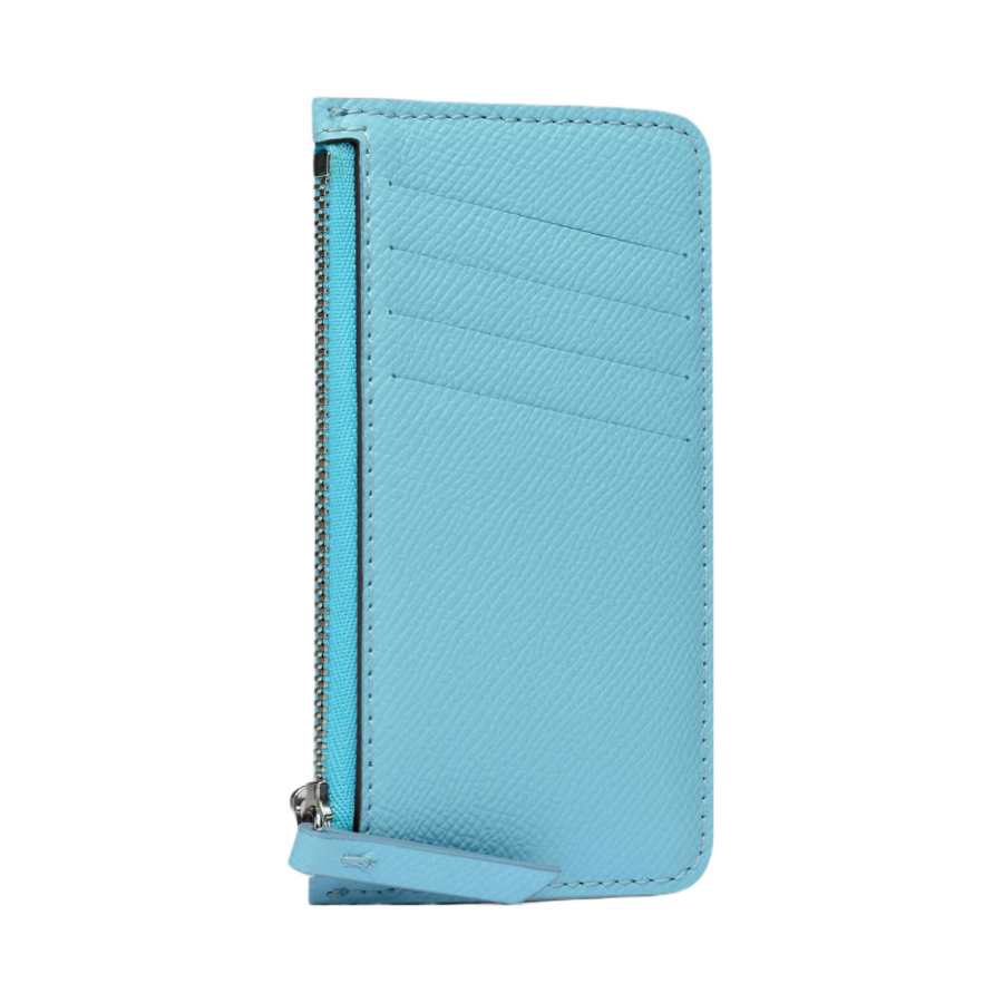 Maison Margiela Small Grain Calfskin Wallet Women's Light Blue