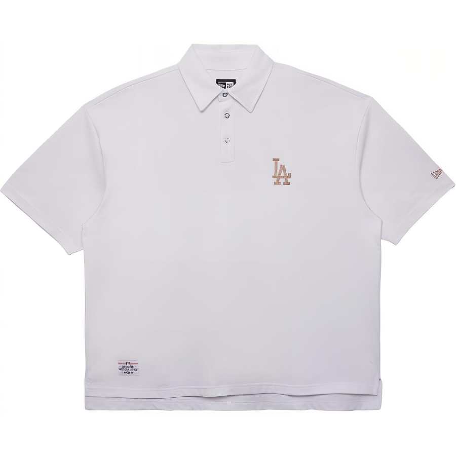 New Era Polo Shirt Unisex White