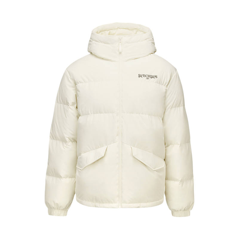 Skechers Sports League Collection Down Jacket Unisex Butter Ecru
