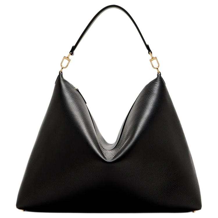 TOTEME Leather Shoulder Bag Women's Black
