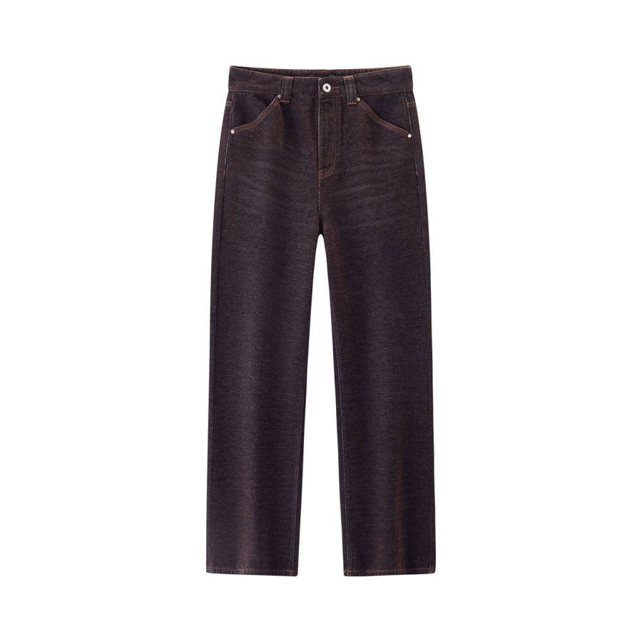 Semir Jeans Women's Blue Coffee Tone 00385 Moderate Wide Leg Pants