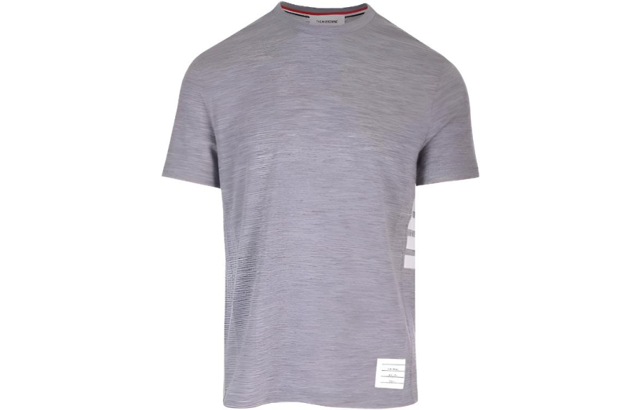 THOM BROWNE THOM BROWNE Logo Patch Crewneck T Shirt