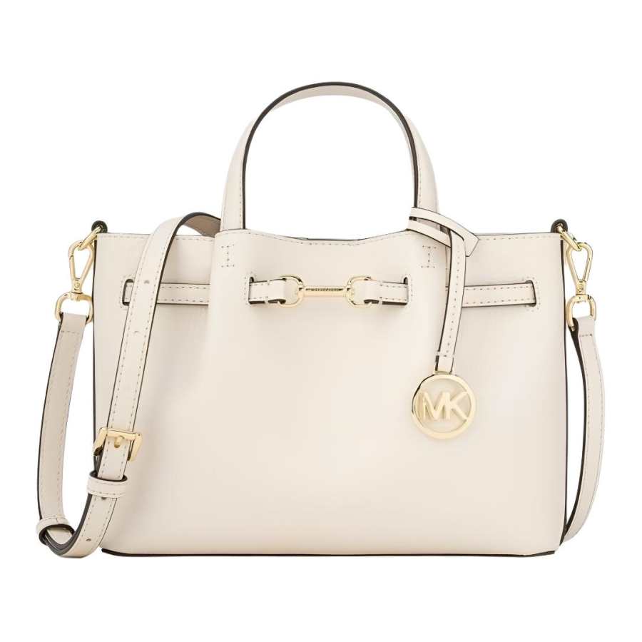 MICHAEL KORS Carson Split Cow Leather With Artificial Leather Handbag Small Women's Beige