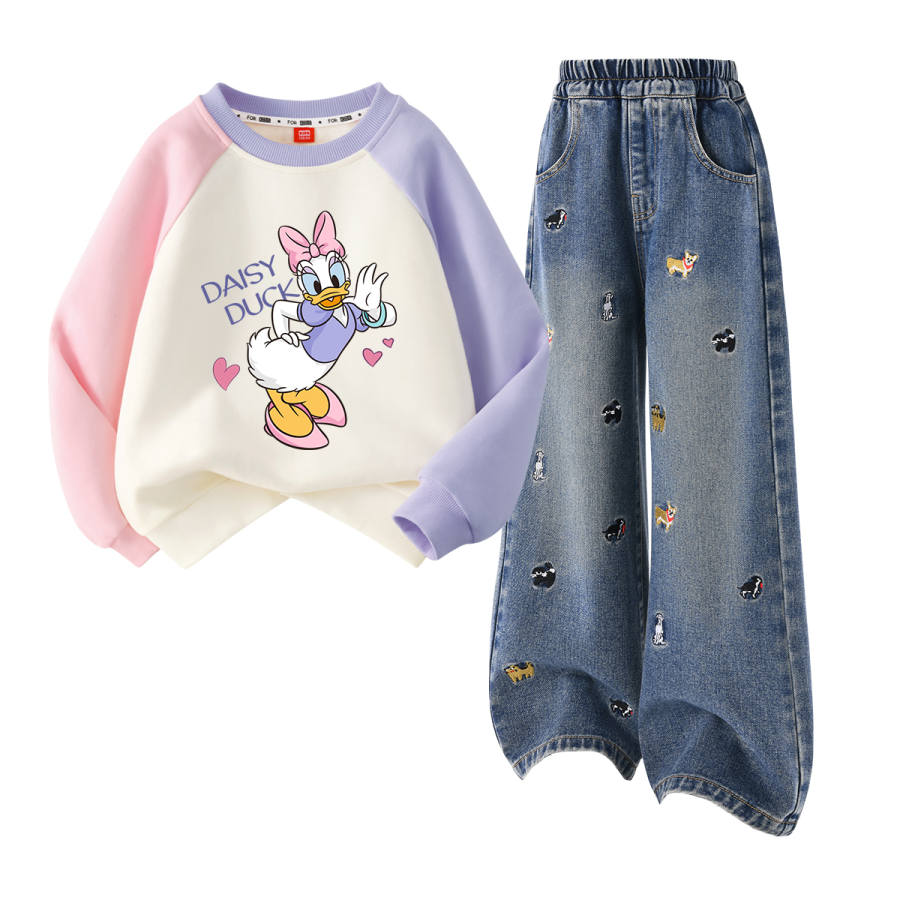 Disney Kids Casual Sportswear Crew Neck Moderate