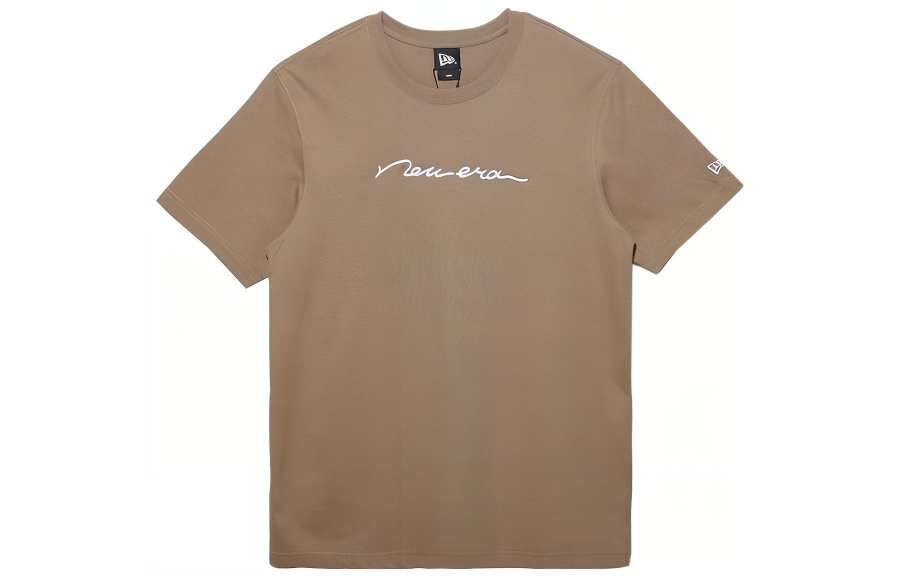 New Era T Shirts Unisex Khaki Crew Neck Moderate