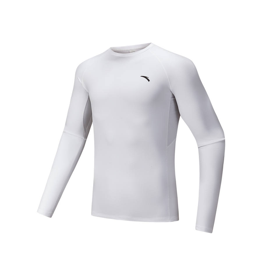 ANTA T Shirts Men's Pure White 1 Crew Neck