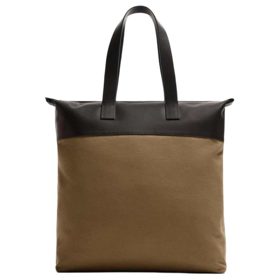 ZARA Cotton Handbag Men's Beige
