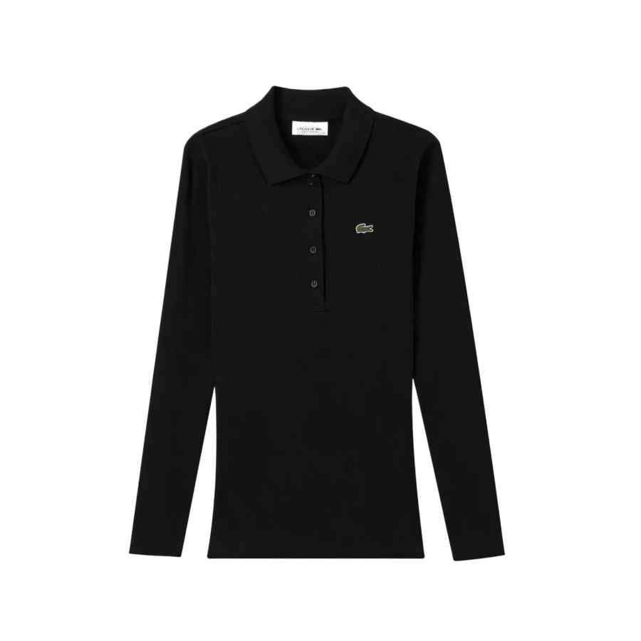 LACOSTE Lacoste ribbed buttoned long-sleeves polo shirt