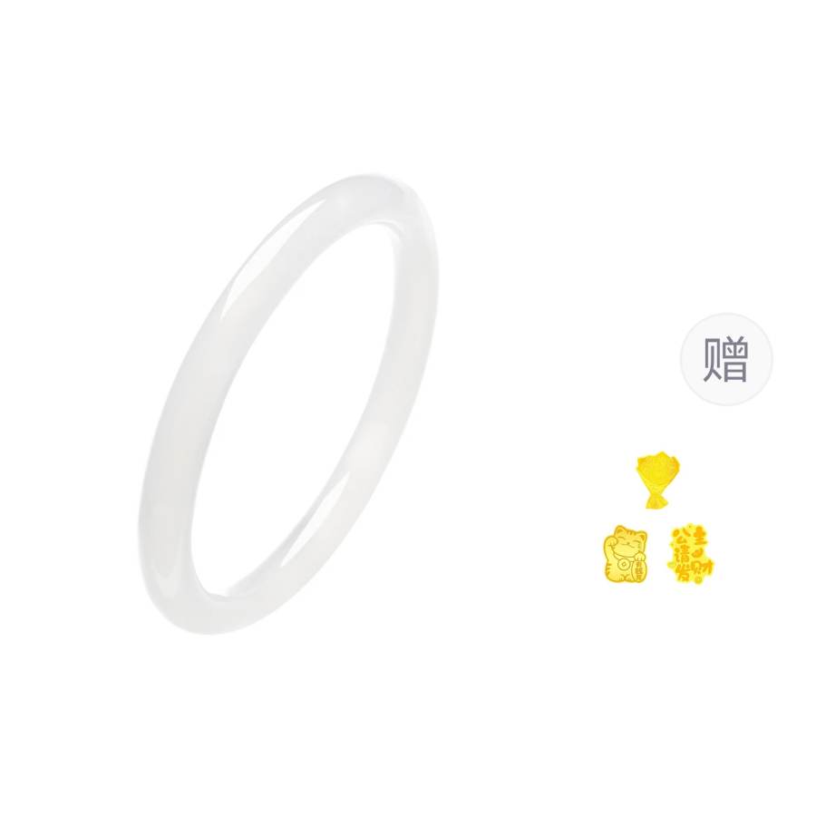 ZHOUBAIFU Natural Pink Crystal Bangles Unisex