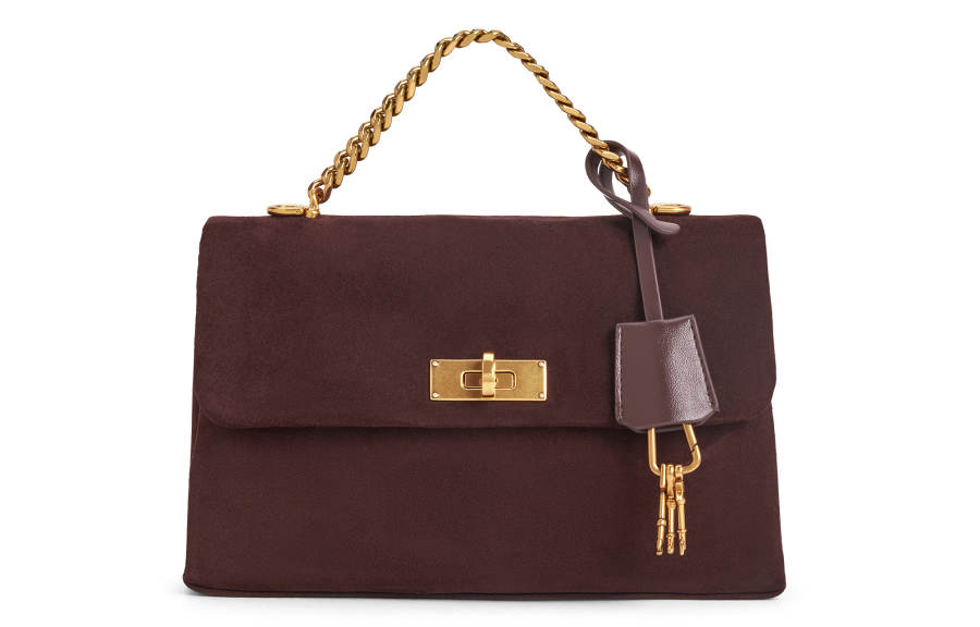 CHARLES&KEITH Synthetic Leather Handbag Medium Women's Espresso Brown Coffee Brown