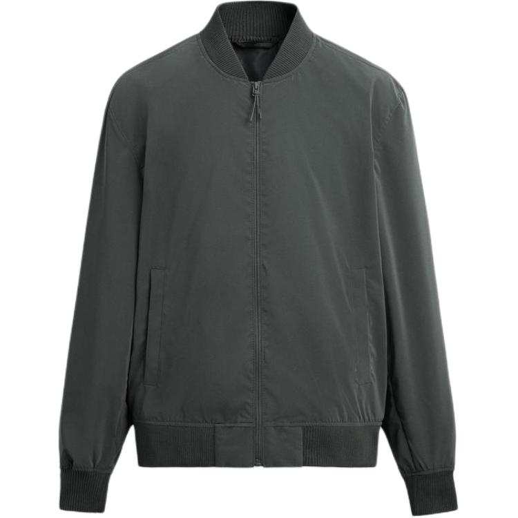 ZARA ZARA Jackets Men's Coal Gray Baseball Collar Moderate Pilot