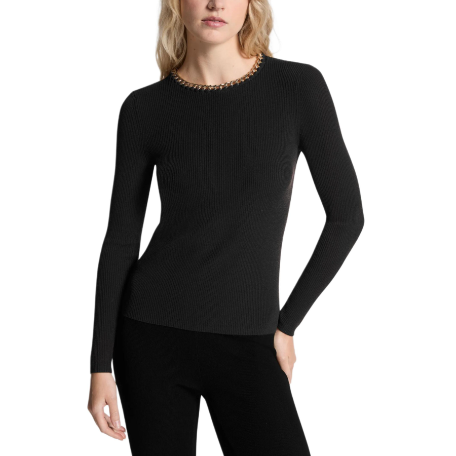MICHAEL KORS Knitwear Women's Black Crew Neck Moderate