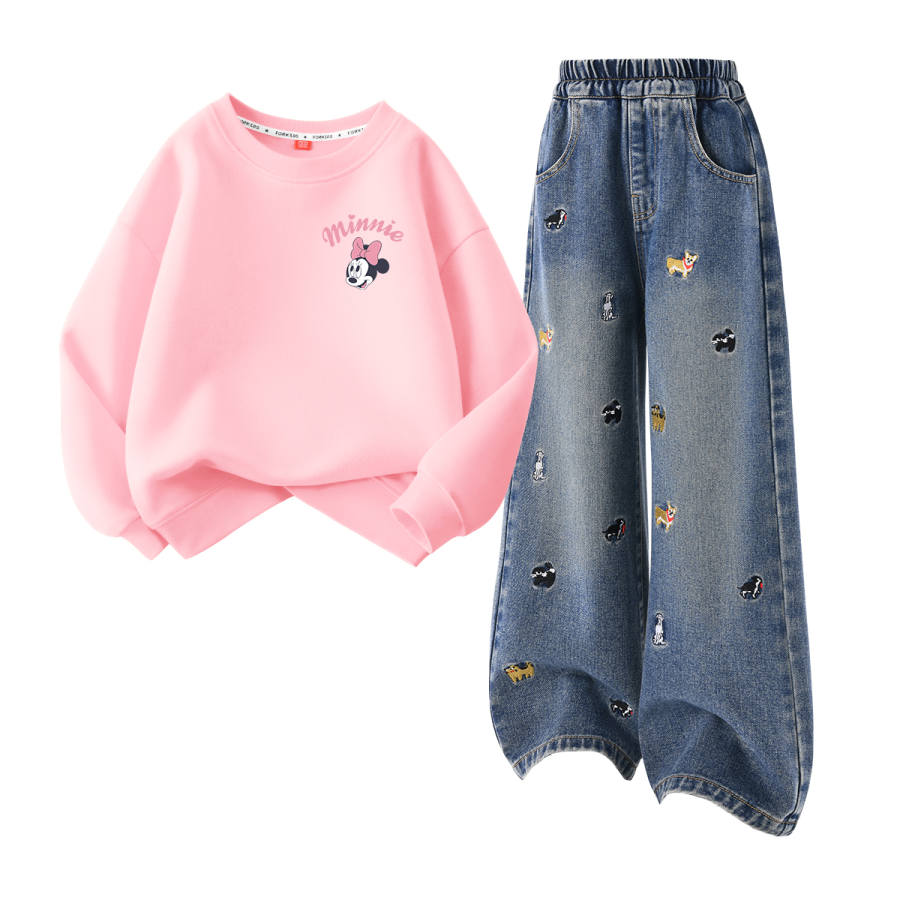 Disney Kids Casual Sportswear Crew Neck Moderate