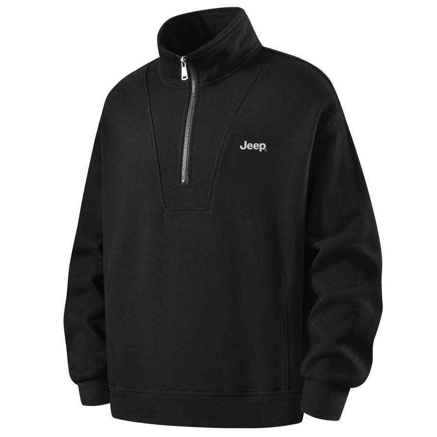 Jeep Sweatshirts Unisex Stand Collar Moderate Regular