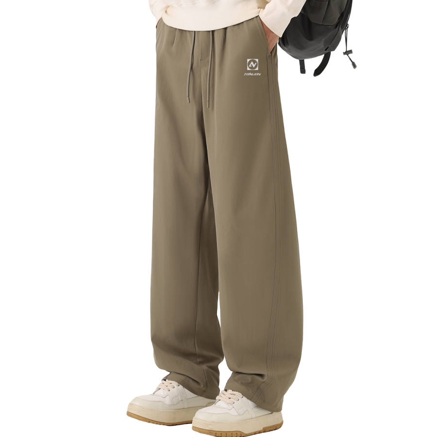 Tonlion Casual Pants Unisex Moderate Wide Leg Pants