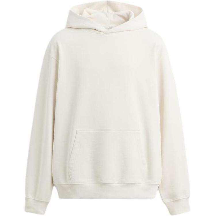 ZARA Sweatshirts Men's Frosted White Hooded Moderate