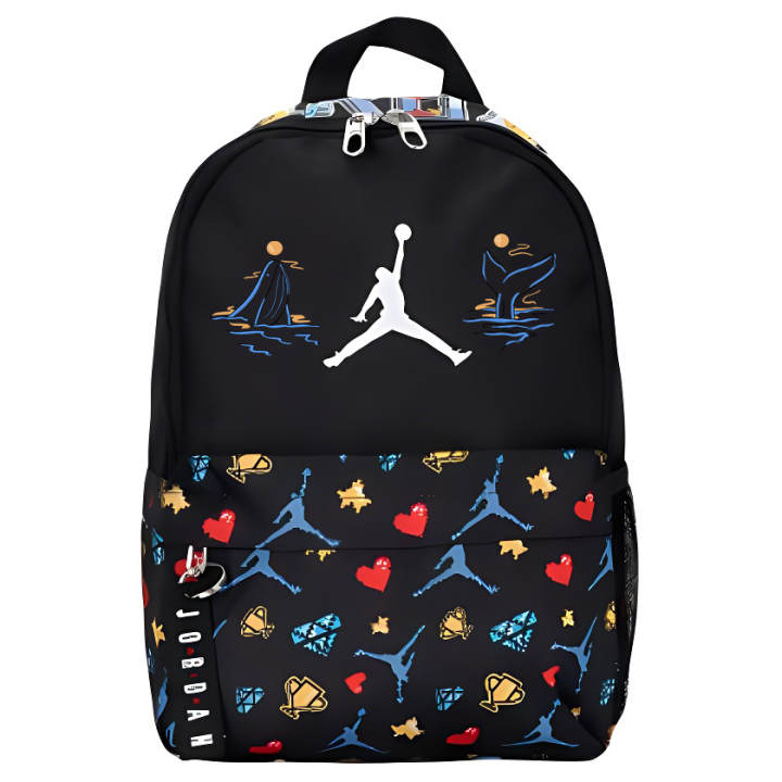 Jordan Jordan Polyester Backpack Unisex Black & Multicolor