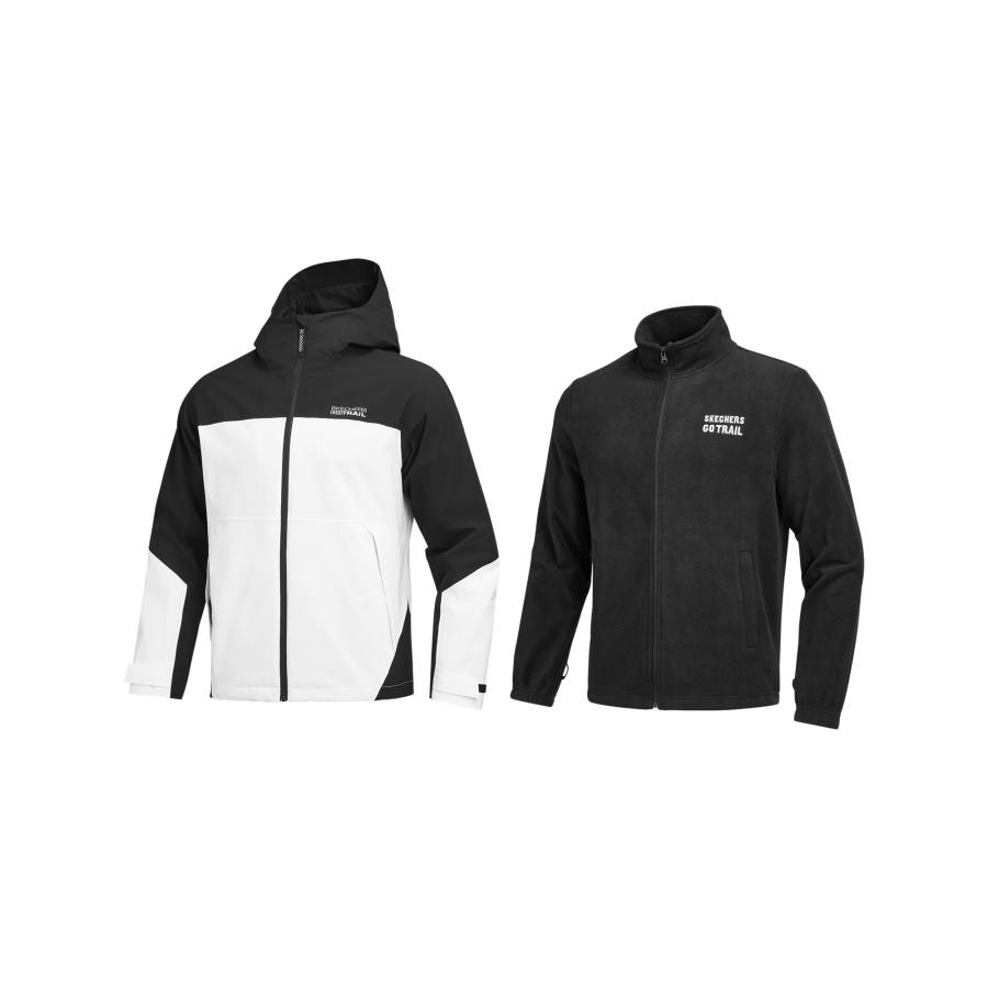 Skechers Windbreaker Jackets Men's Bright White/0019 Hooded Moderate