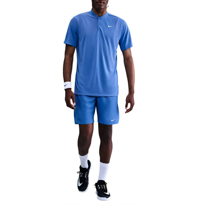 Nike Nike Court Tennis Tops Men's Blue Crew Neck Moderate