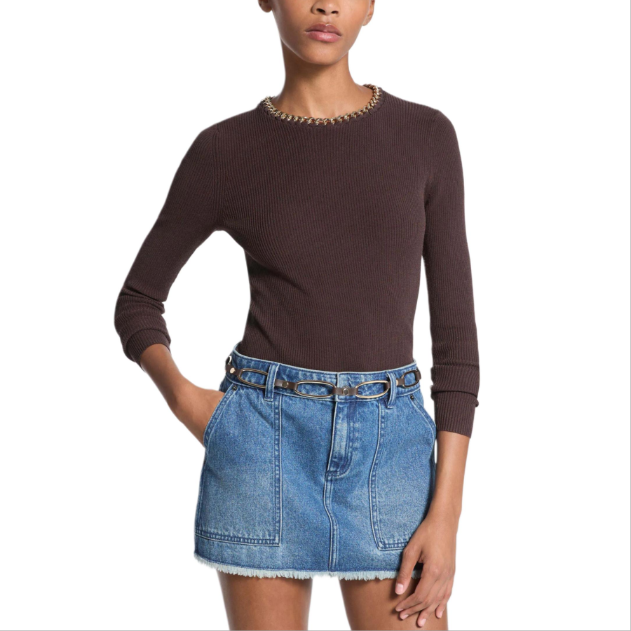 MICHAEL KORS Michael Kors chain ribbed sweater