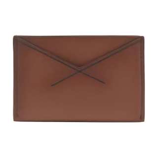 Ermenegildo Zegna Cow Leather Card Holder Men's Brown