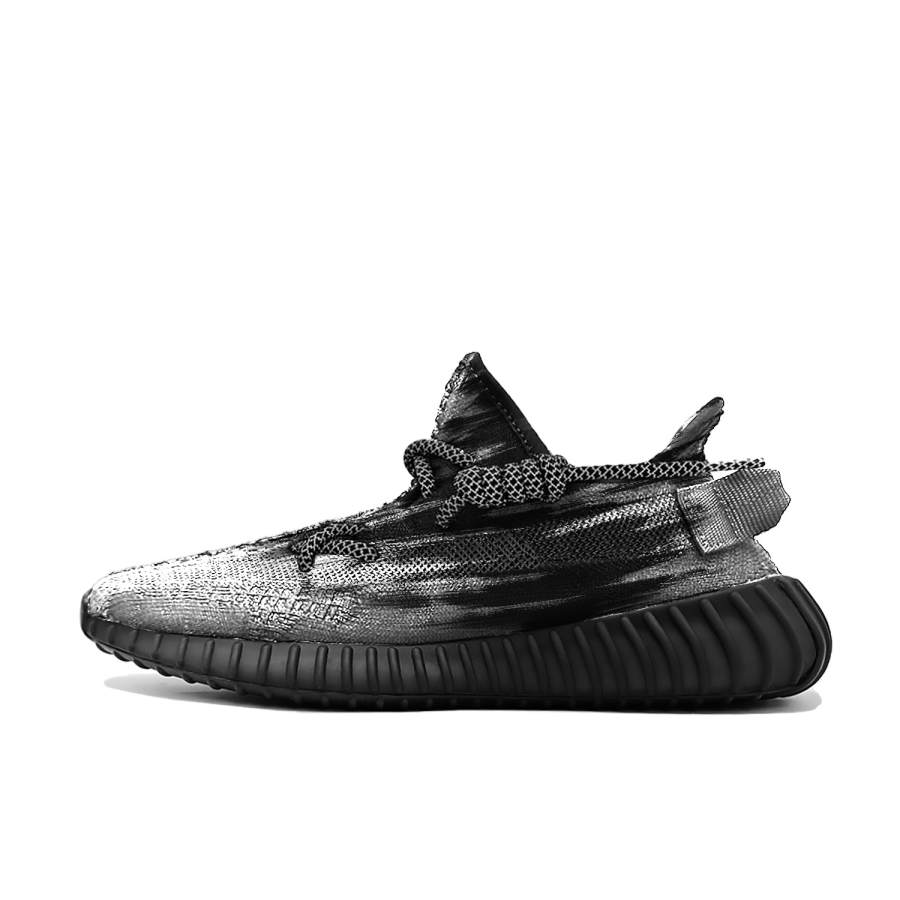 Adidas Originals Yeezy Boost 350 V2 White Silver Knight Cushioning Breathable Low top Casual Shoes Unisex Black