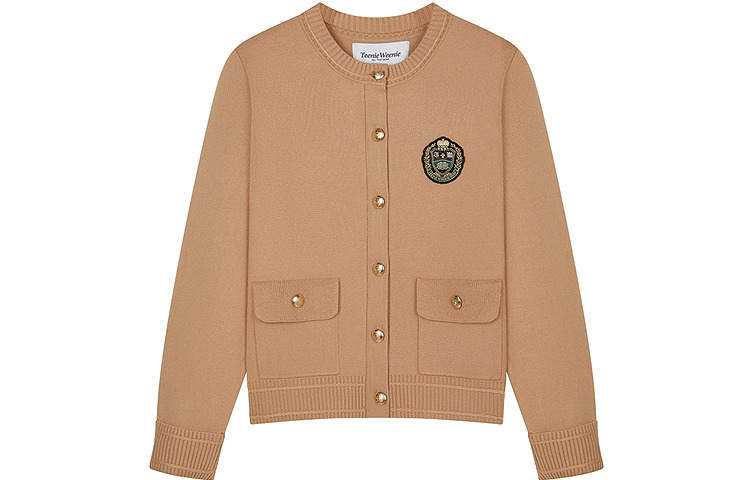 Teenie Weenie Knitwear Women's Crew Neck Moderate Cardigan