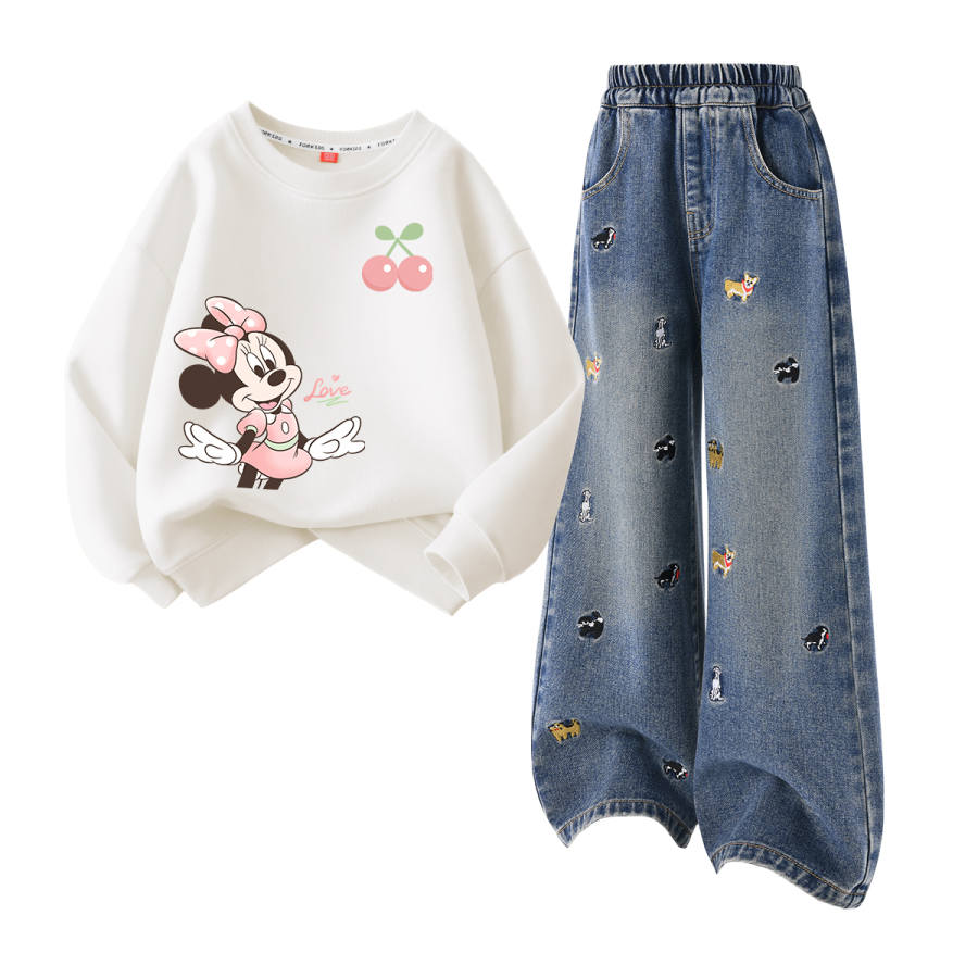 Disney Kids Casual Sportswear Crew Neck Moderate