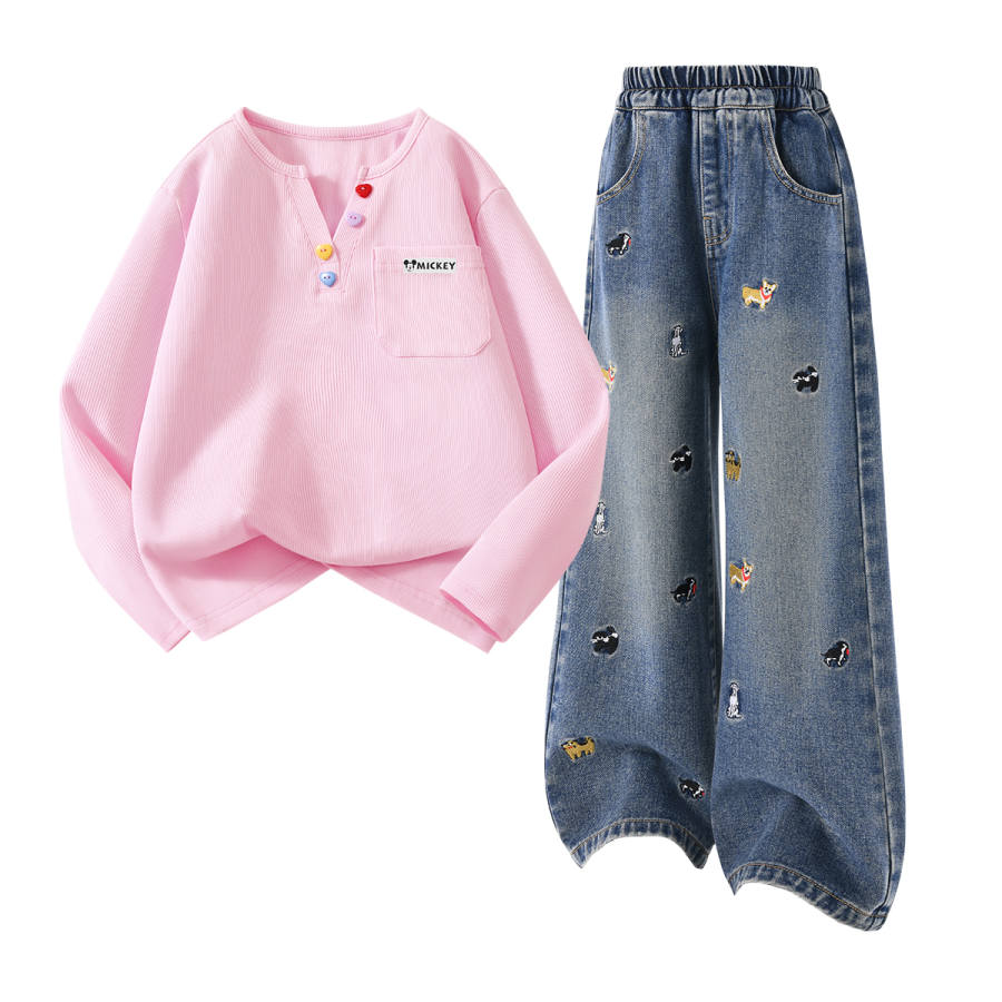 Disney Kids Casual Sportswear Baseball Collar Moderate