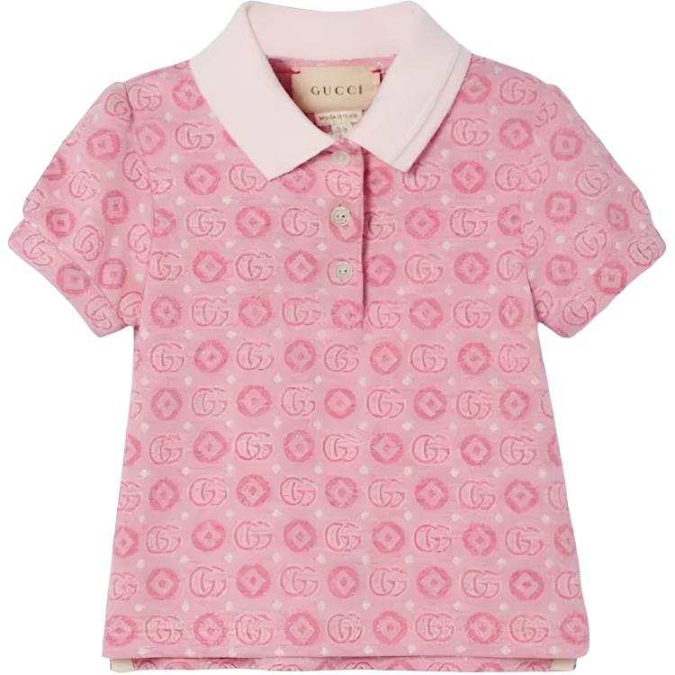 GUCCI Polo Shirt FW24 Pink Infant And Toddler