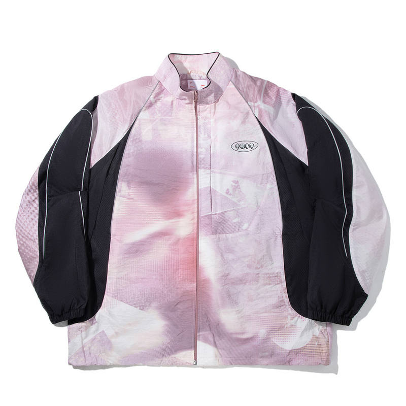 Li-Ning Li Ning Jacket Men's Sunflower Sand Pink All Over Print Combination