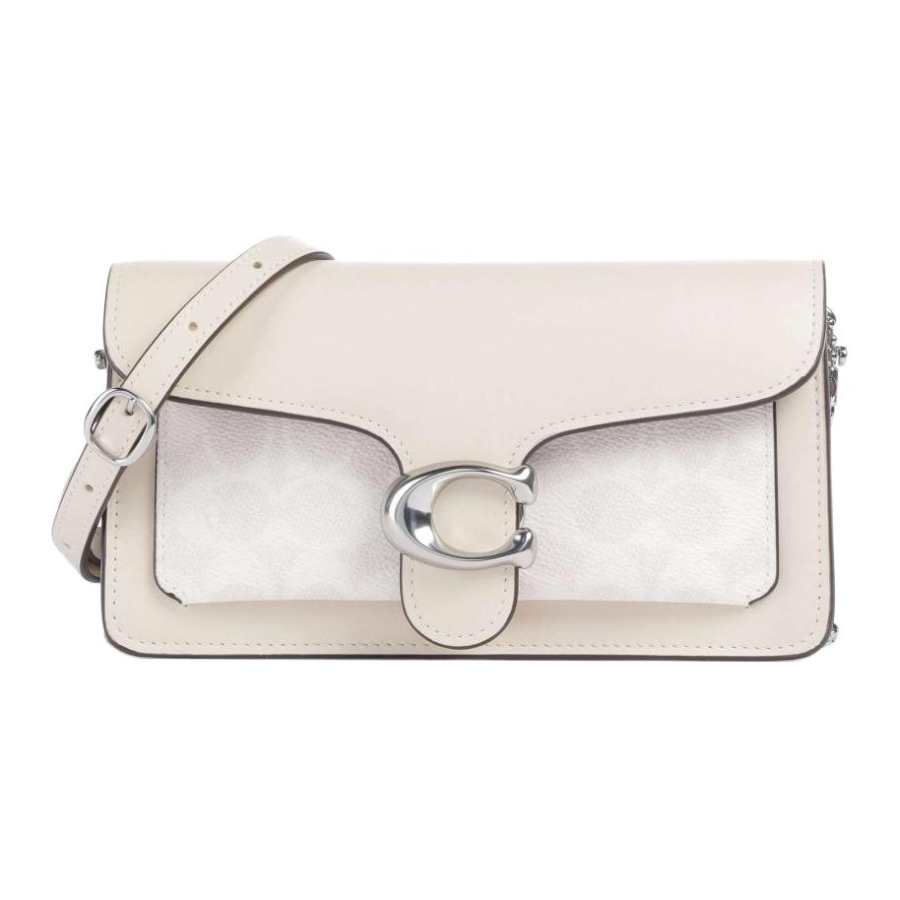 COACH Tabby Calfskin Portable Crossbody Bag, Shoulder Bag Small Women's Chalk White
