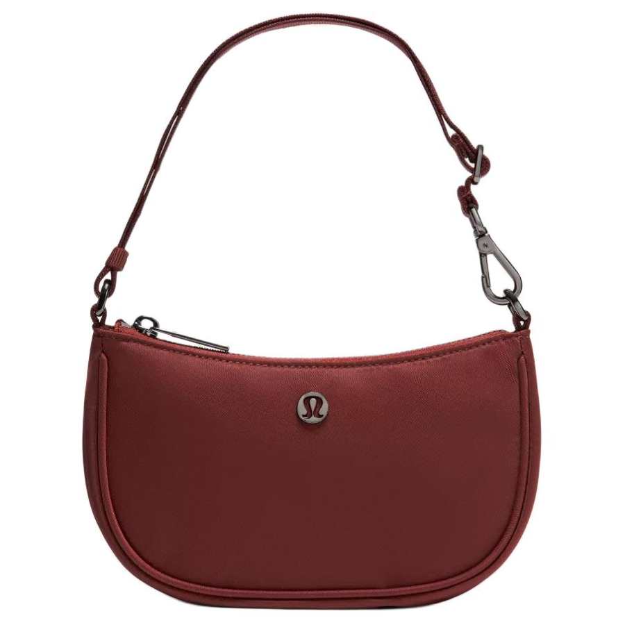 Lululemon City Essentials Adjustable Strap Nylon Shoulder Bag Mini Women's Rock Wood Color