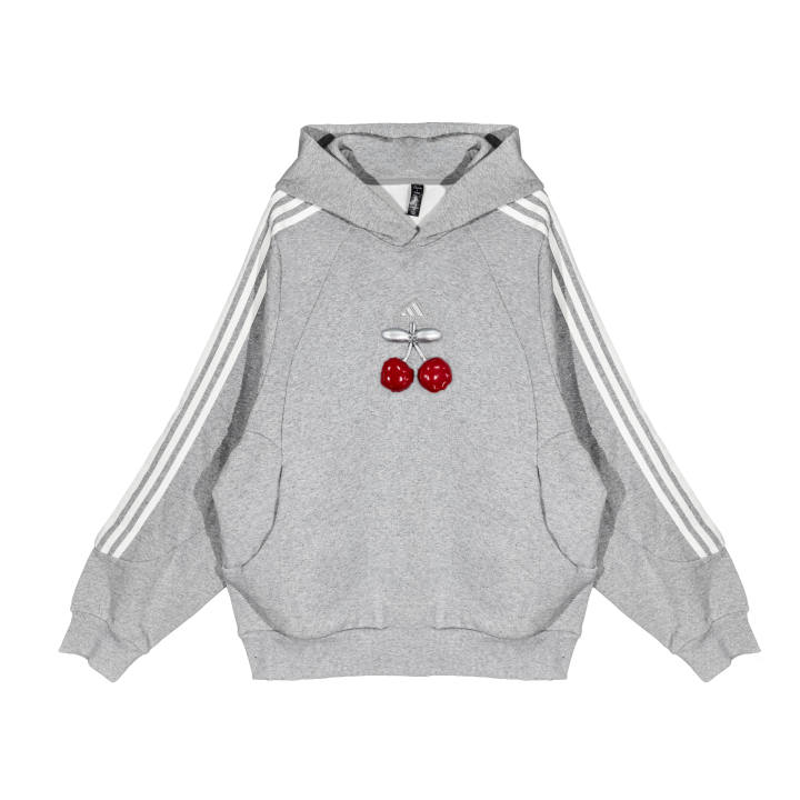 Adidas Adidas Sweatshirts Unisex Gray Hooded Moderate Regular