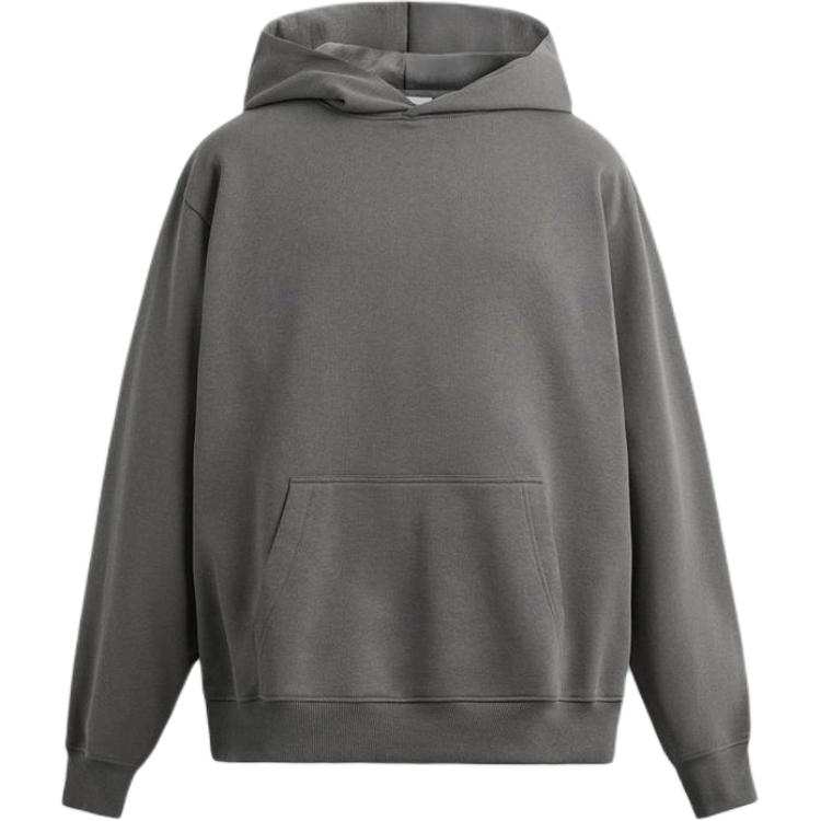 ZARA Sweatshirts Men's Coal Gray Hooded Moderate