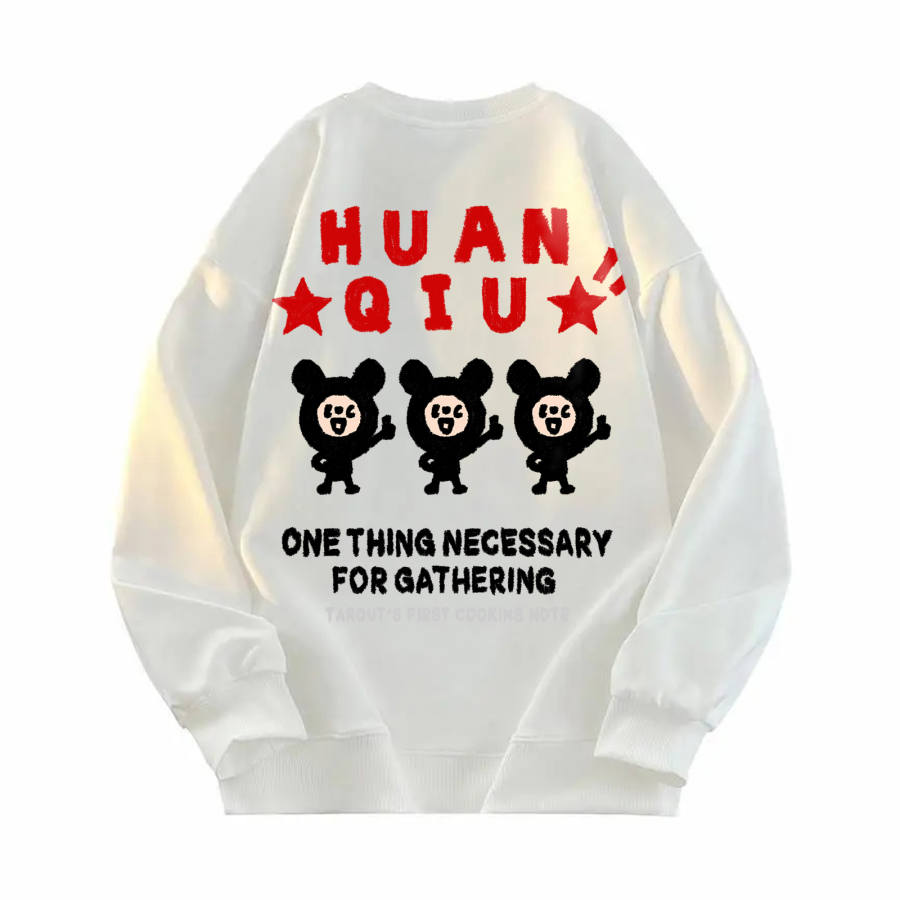 HUANQIU Sweatshirts Unisex Crew Neck Moderate Regular