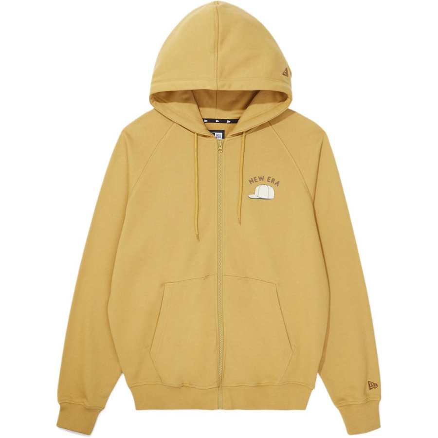 New Era Sweatshirts Unisex Yellow Hooded Non Detachable Moderate