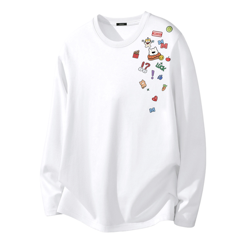 MINISO T Shirts Unisex Crew Neck Moderate Heavyweight