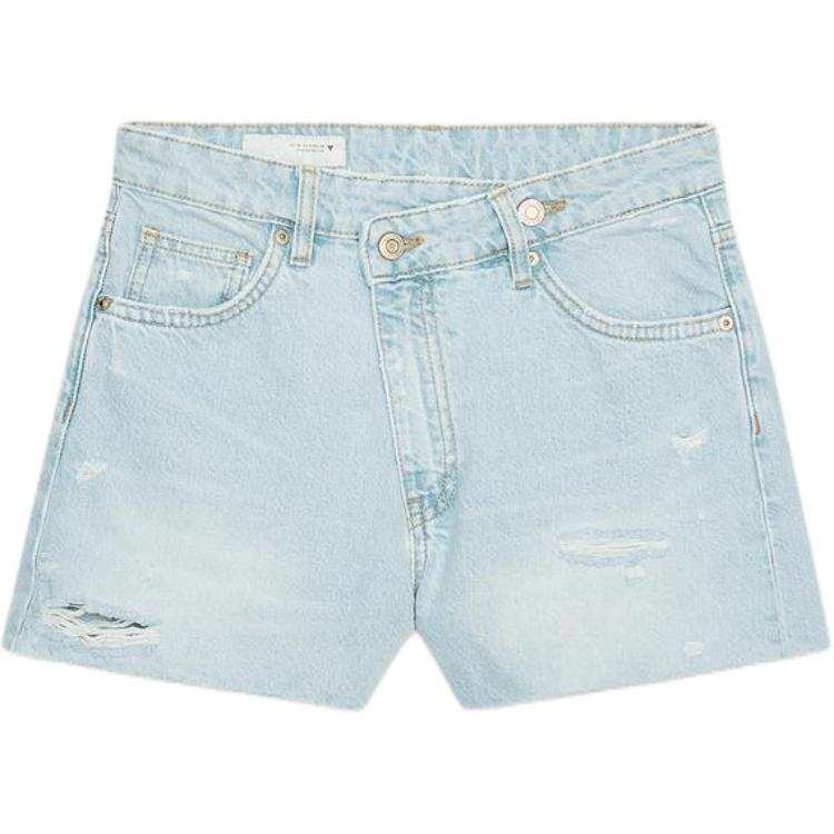 ZARA Denim Shorts Women's Light Blue Moderate Other