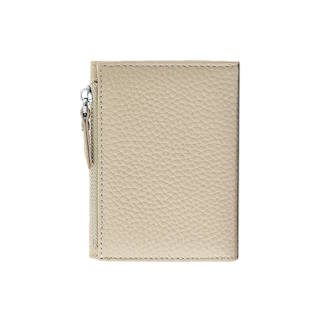 LAORENTOU Top Grain Cow Leather Wallet Women's Black/Ecru