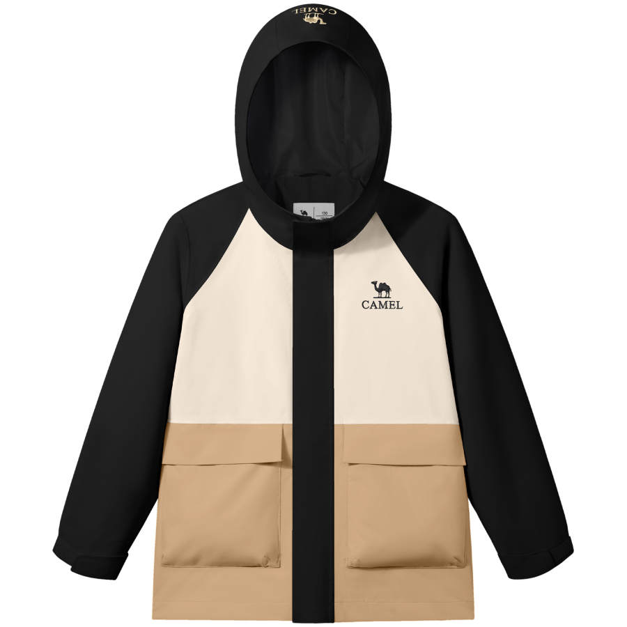 CAMEL Windbreaker Jacket Fleece Lined 2025 Waterproof Outdoor Thermal Mountaineering Clothing For Boys And Girls Coat