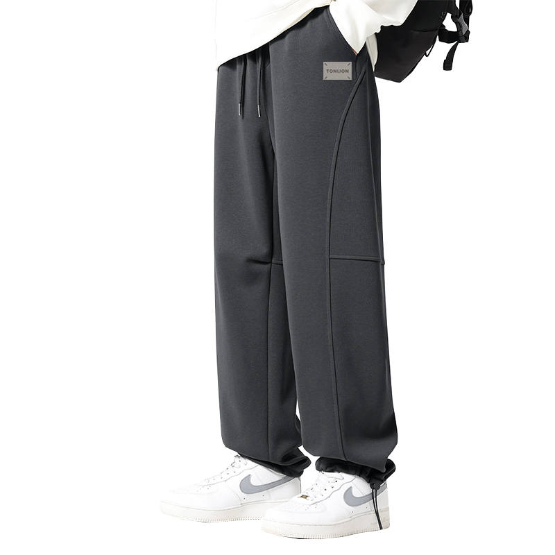 Tonlion Casual Pants Unisex Moderate Straight Fit Pants