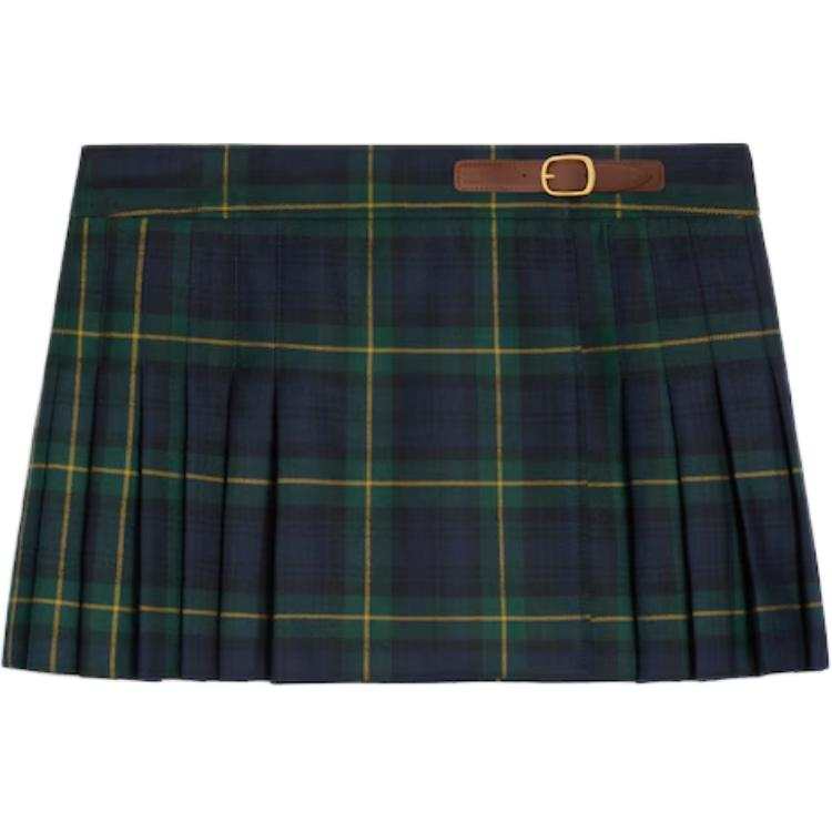CELINE CELINE Checked Mini Skirt