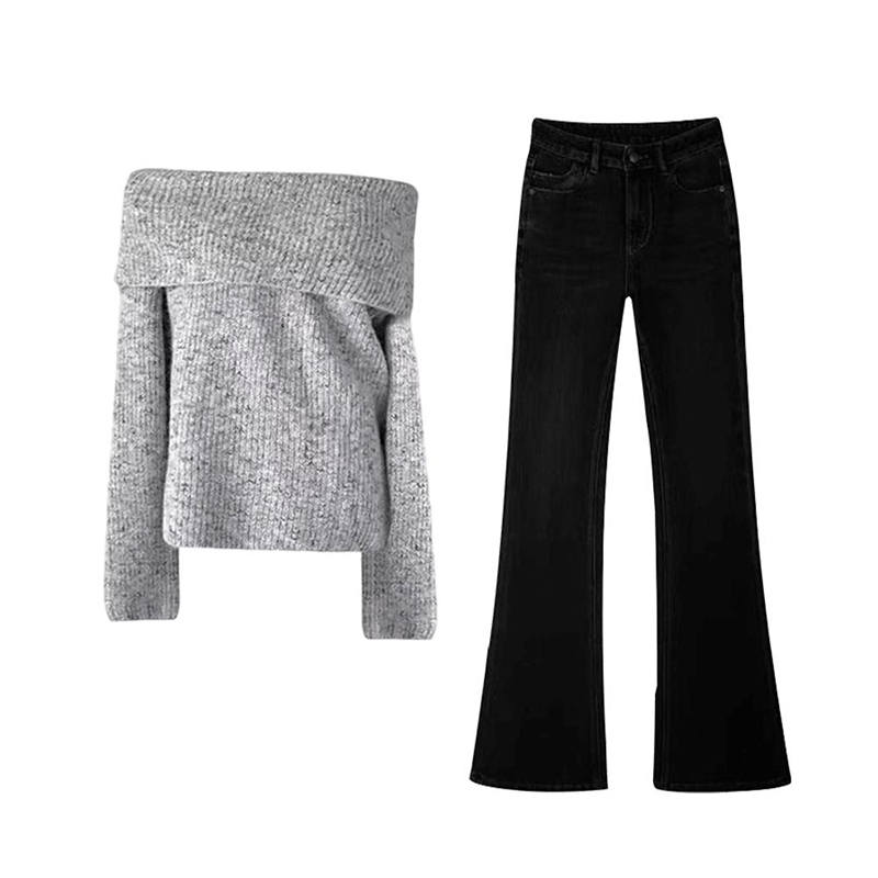 MARIE·COCO Casual Suits Women's Two Piece Set Boat Neck Moderate