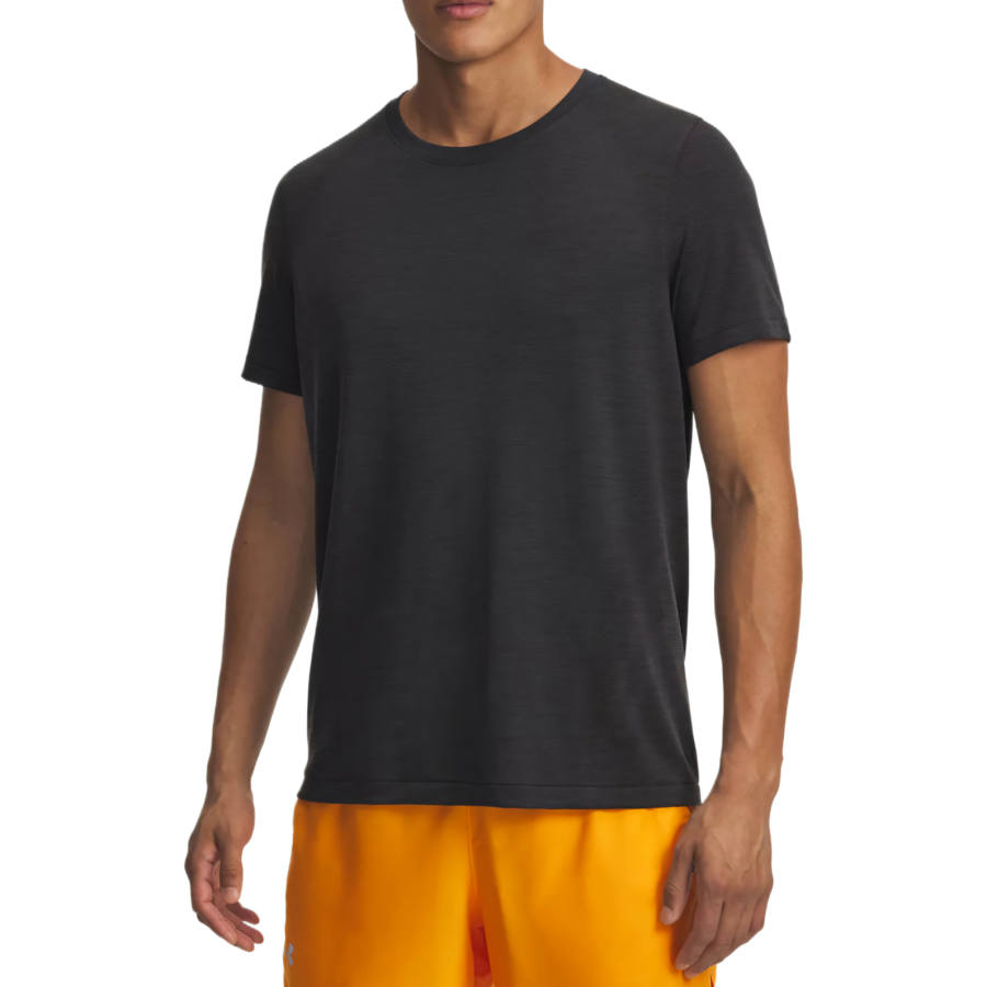 Under Armour T Shirts Men's Black Crew Neck Moderate Straight Fit