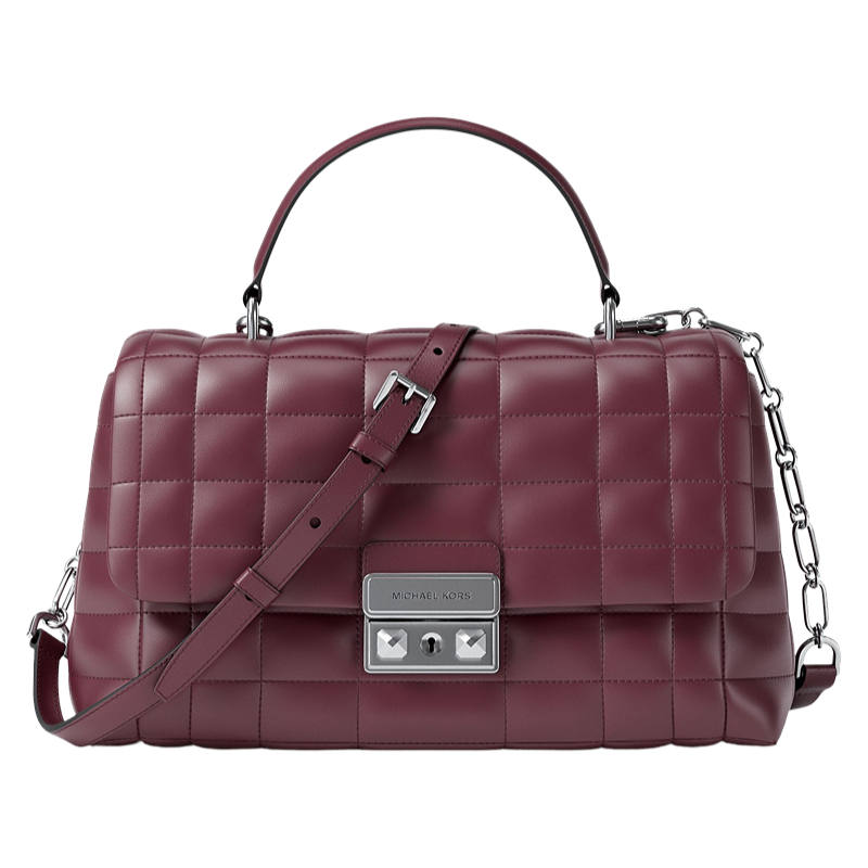 MICHAEL KORS Tribeca Sheepskin Shoulder Bag, Crossbody Bag, Handbag Medium Women's Brown Red