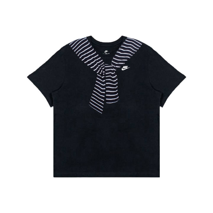 Nike Nike Swoosh T Shirts Men's Black Crew Neck Moderate Straight Fit
